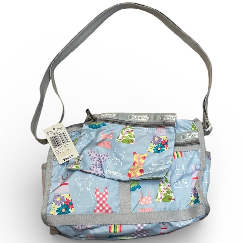 Lesportsac RARE Y2K Vibrant Multicolor Dressy Shoulder Bag - Picture 3 of 5